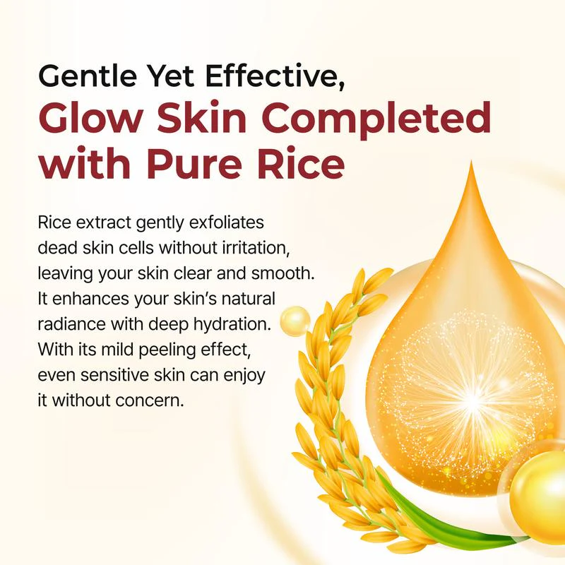 💖PEEL SHOT GLOW RICE AMPOULE DUO-SERUMS FORBRIGHTENING, EXFOLIATING, AND MOISTURIZINGSUITABLE FOR ALL SKIN TYPES