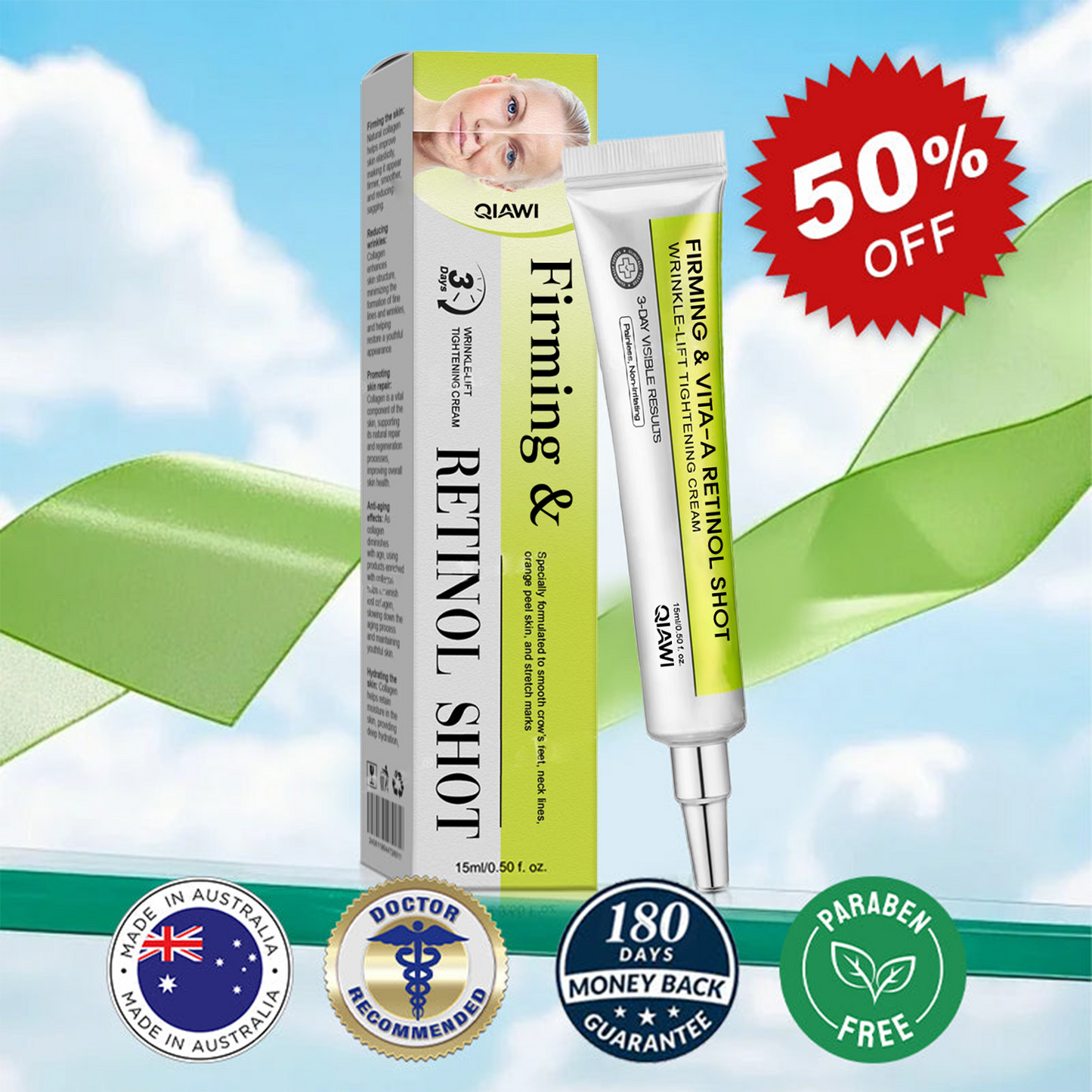 ✨Final 3 day 70% of !🌿QIAWI™ Firming & Vita-A Retinol Cream