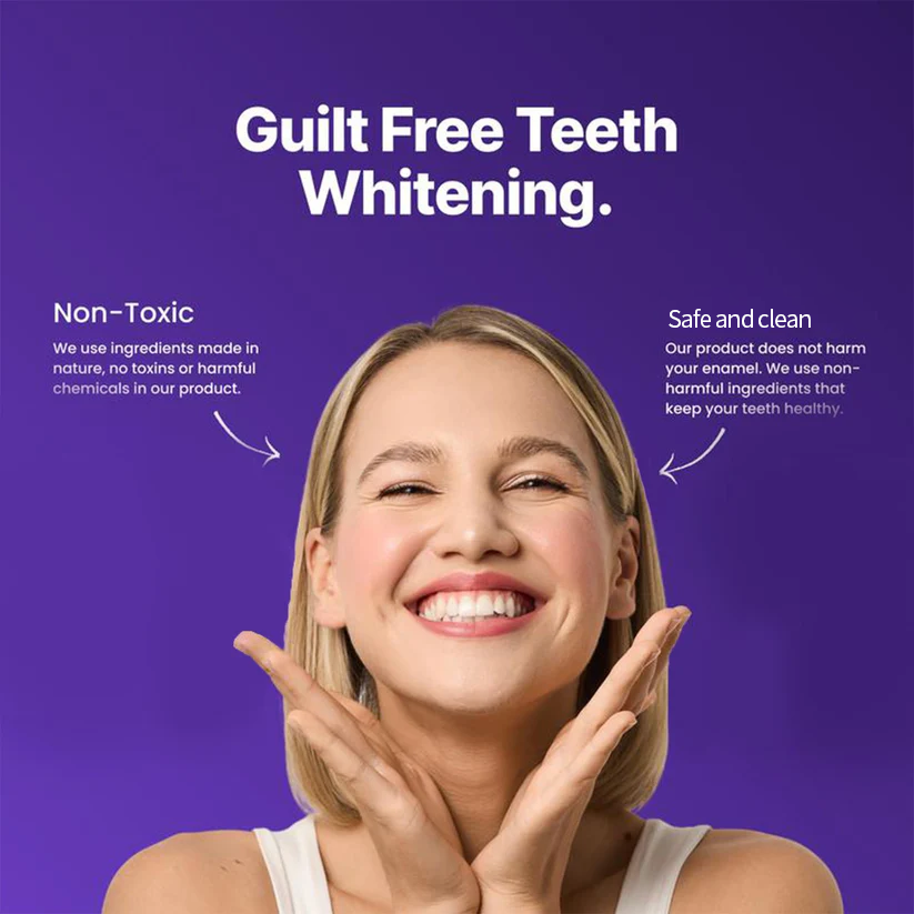 💜Purple Teeth Whitening Strips - Safe for Enamel✨🦷