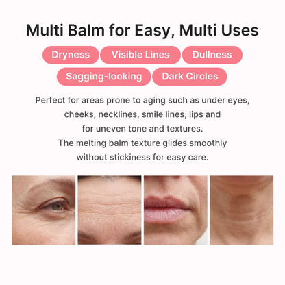 💗LOVILDS PDRN & Pink Collagen Solid Serum Multi-Stick | All-In-One Anti-Aging Volume Treatment for Face, Eyes & Neck