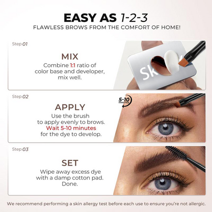 ⏰Last day: 60% off - Eyebrow Tint Kit,Long-lasting Waterproof Sweat-proof