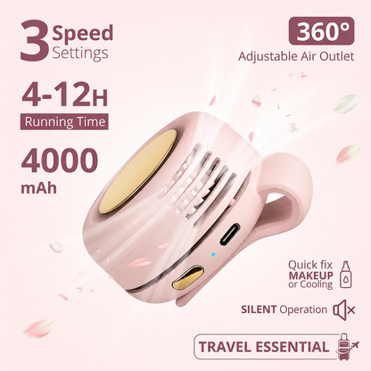 TAILEDEN® Wearable Tiny Cool Bladeless Clip Fan