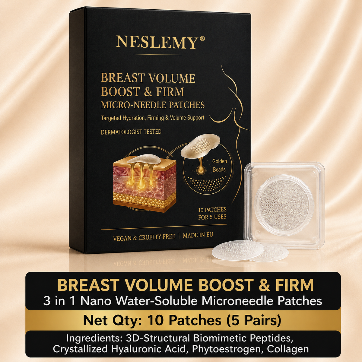 ✨ New Beauty Secret: NESLEMY® Bust & Body Micro-Tip Firming Patches 💕