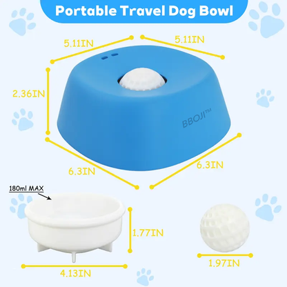 🐕BBOJI™ Vet-Recommended Slow Feeder Bowl for Dogs & Cats - Interactive Anti-Gulping Pet Dish for Healthy Tummies