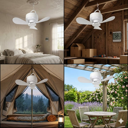 Controlled Hanging Fan – Rechargeable and Hangable for Outdoor Use