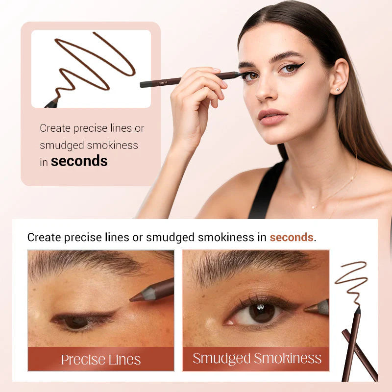 🎨Waterproof Beachproof Gel Liner, 24 Hr Waterproof Eyeliner, No Fading, Smooth And Easy To Color