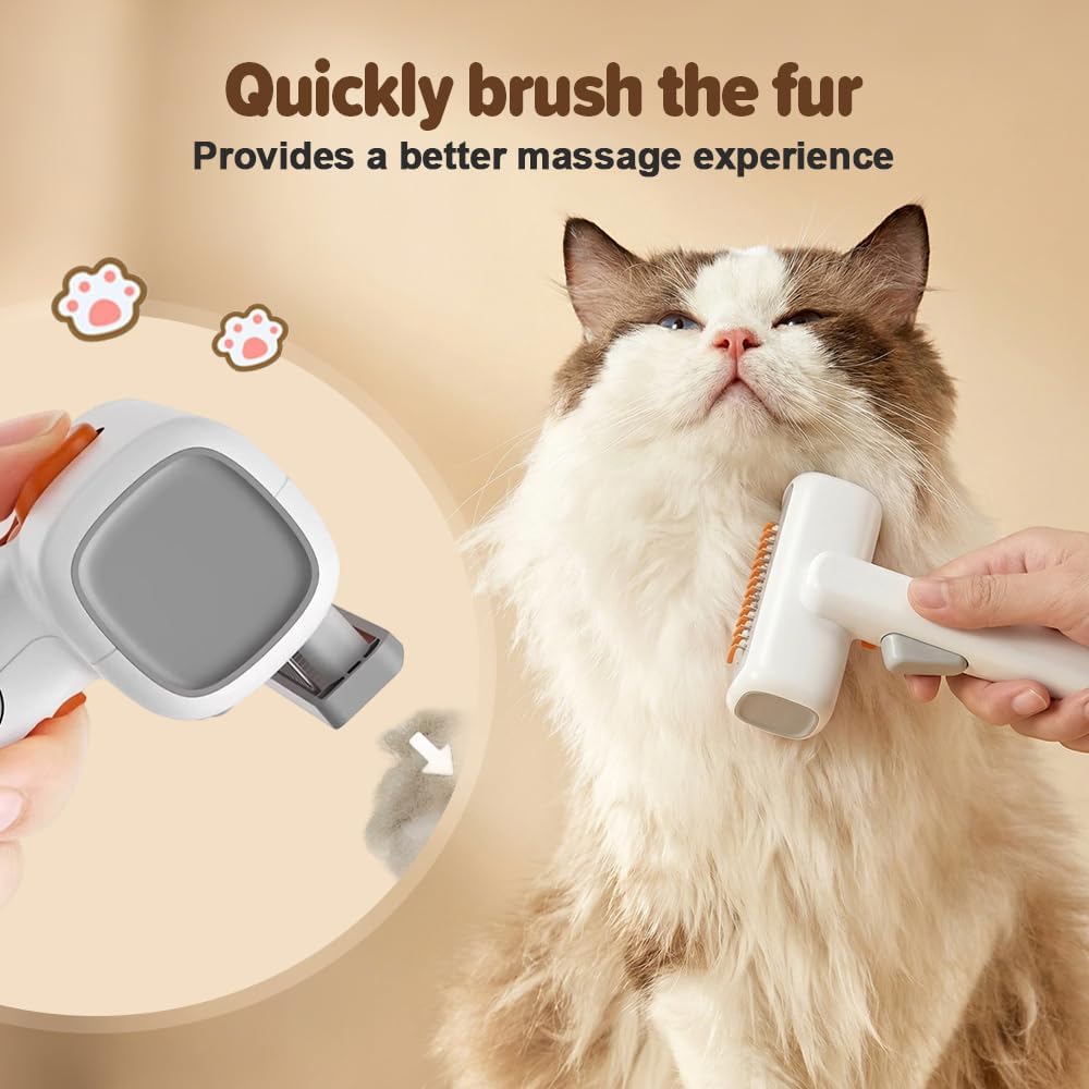 🔥2-in-1 Pet Self-Detangling & Grooming Comb, Deshedding Tool & Dematting Comb for Long or Short Hair