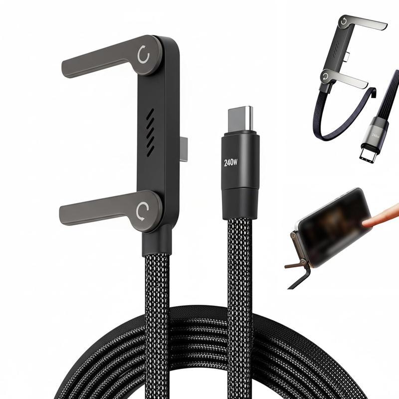 2-in-1 Invisible Holder Charger Cable with Stand-⚡️240w super fast charging