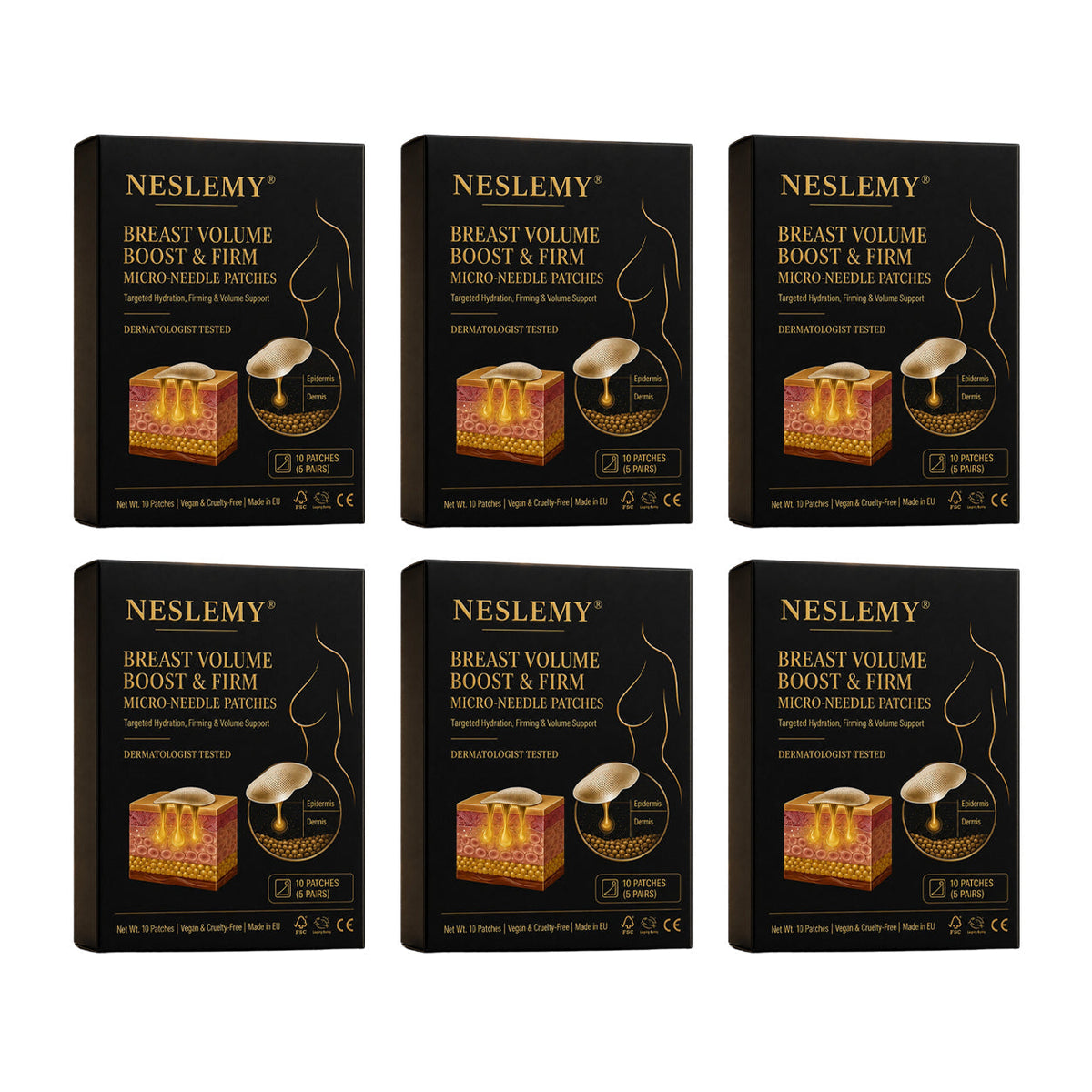 ✨ New Beauty Secret: NESLEMY® Bust & Body Micro-Tip Firming Patches 💕