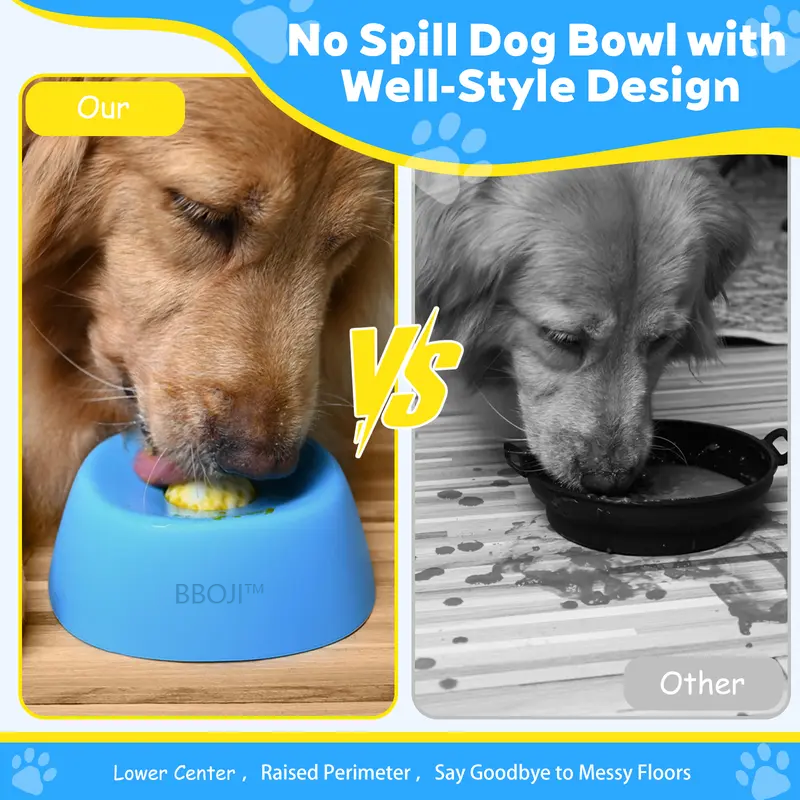🐕BBOJI™ Vet-Recommended Slow Feeder Bowl for Dogs & Cats - Interactive Anti-Gulping Pet Dish for Healthy Tummies