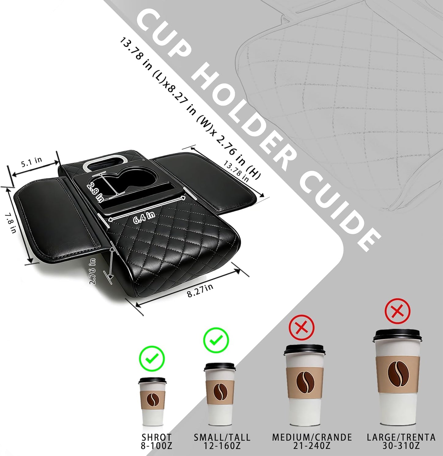 🔥2026 Upgraded Model High-quality leather Multifunctional Car Armrest Cushion