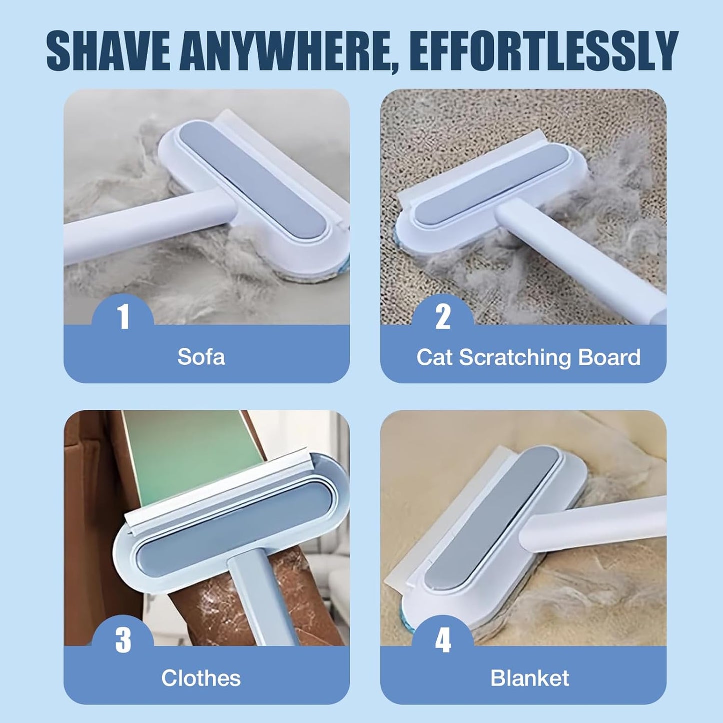 🔥 Final 1 Day: 55%OFF | Upgraded Reusable Pet 4 in 1 Hair Remover Brush – Extra-Long Handle Lint Cleaner