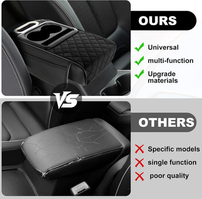 🔥2026 Upgraded Model High-quality leather Multifunctional Car Armrest Cushion