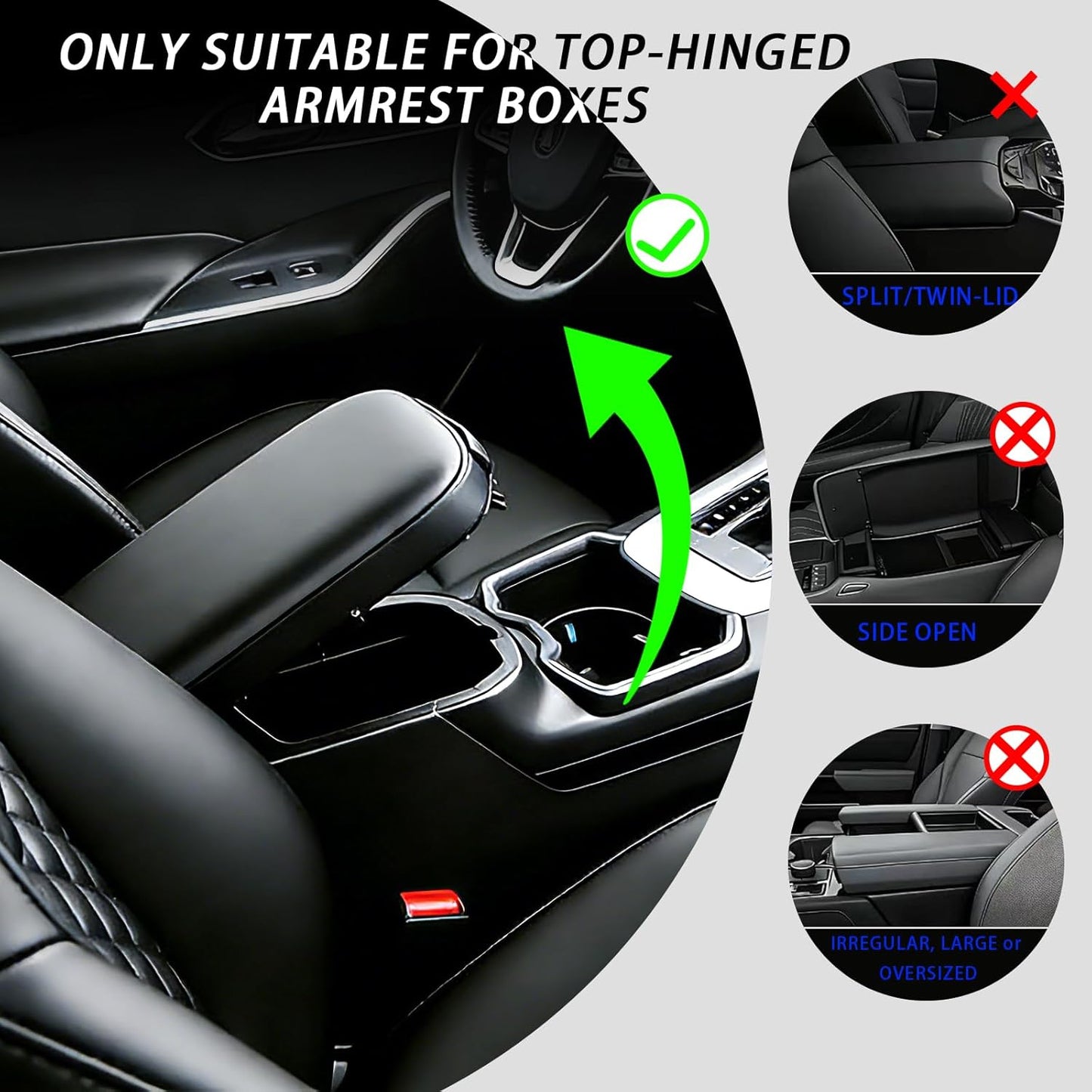 🔥2026 Upgraded Model High-quality leather Multifunctional Car Armrest Cushion