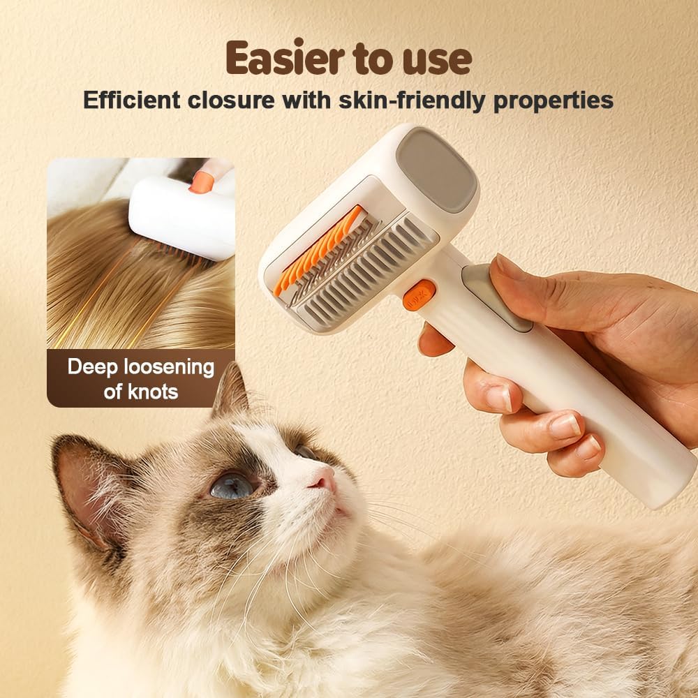 🔥2-in-1 Pet Self-Detangling & Grooming Comb, Deshedding Tool & Dematting Comb for Long or Short Hair