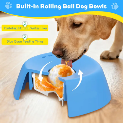 🐕BBOJI™ Vet-Recommended Slow Feeder Bowl for Dogs & Cats - Interactive Anti-Gulping Pet Dish for Healthy Tummies