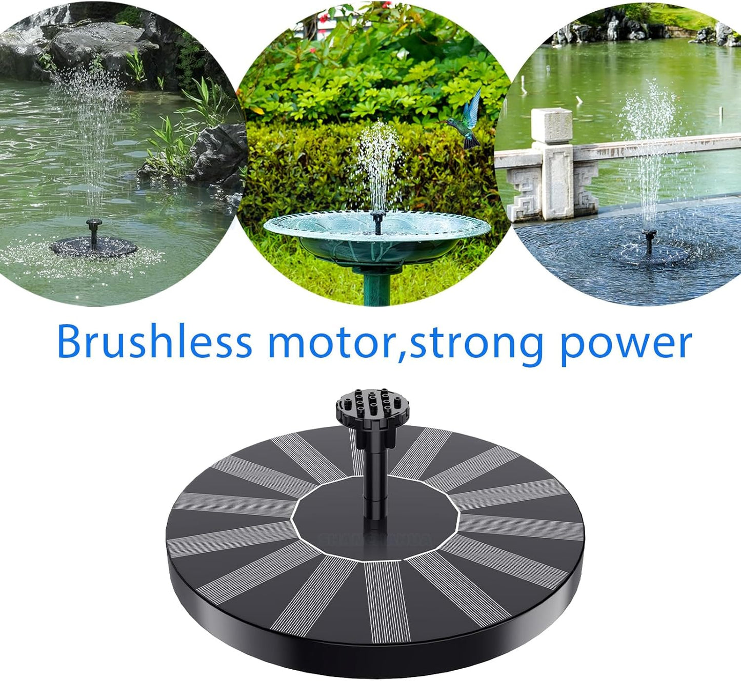 ⛲️Solar Powered Bird Bath Fountain Pump， 1.5W Solar Panel Kit Water Pump
