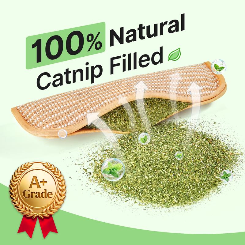 🐈 Interactive Catnip Chew Toy, Soft Material Scratching and Kicker Cat Toys for Indoor Kittens