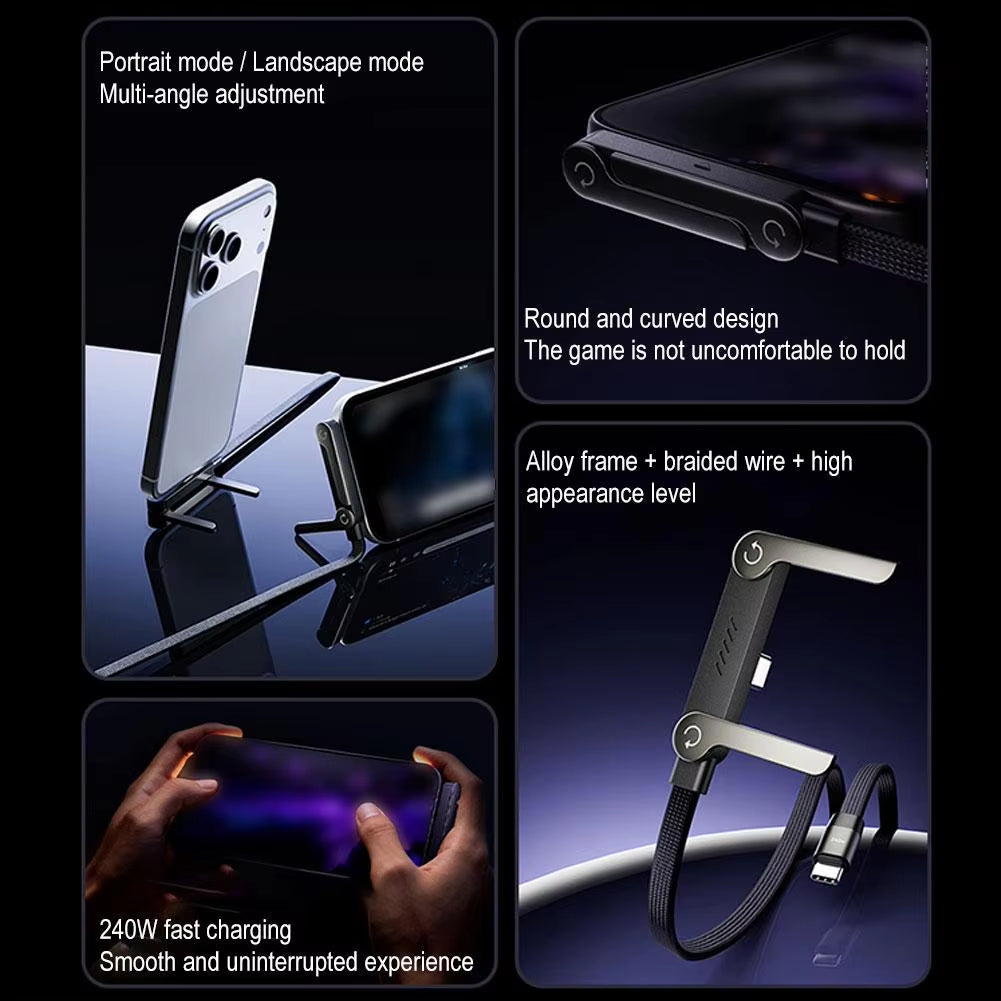 2-in-1 Invisible Holder Charger Cable with Stand-⚡️240w super fast charging