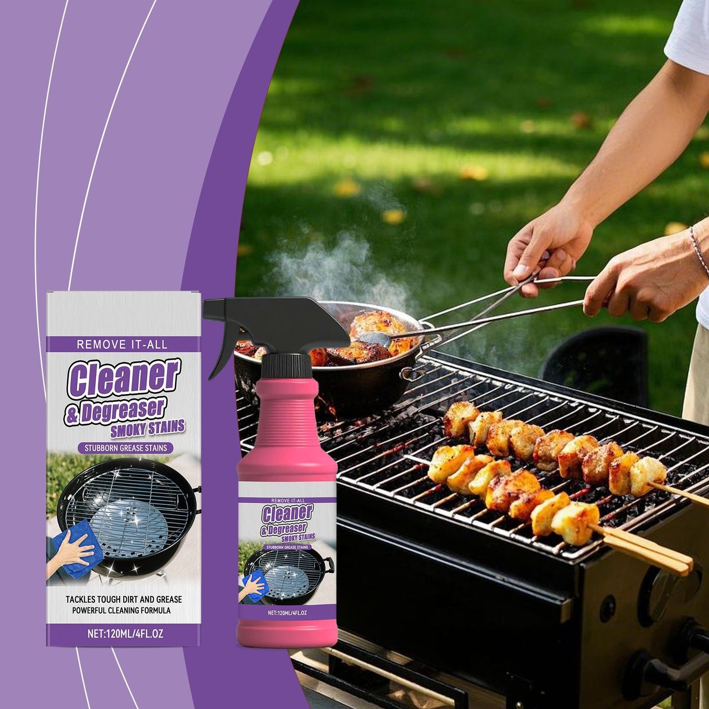 🔥Hot Sale 60% OFF🧽2026 Upgrade Heavy Duty Grill Grease Destroyer Spray Set