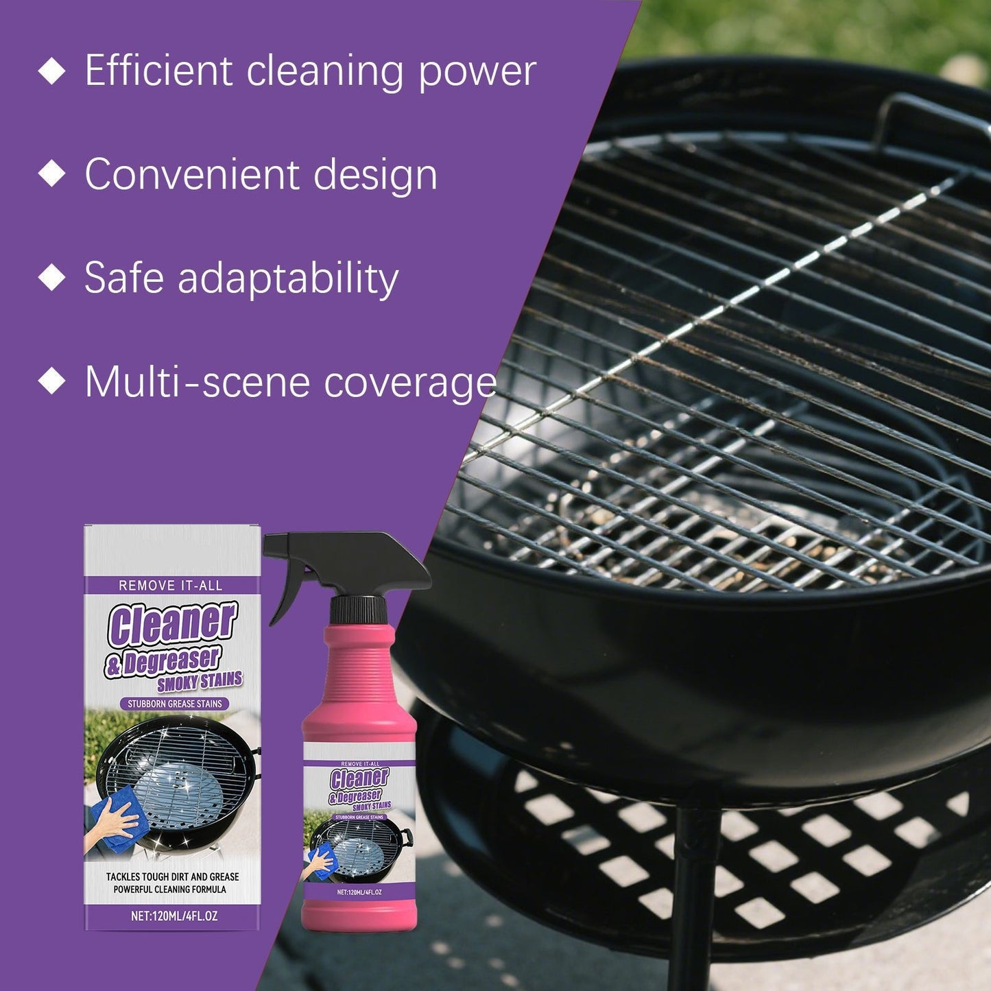 🔥Hot Sale 60% OFF🧽2026 Upgrade Heavy Duty Grill Grease Destroyer Spray Set