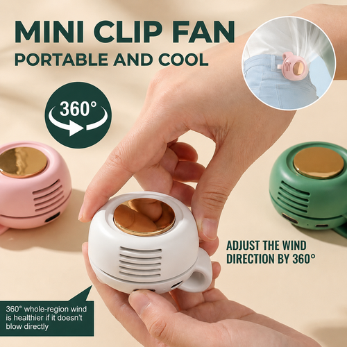 TAILEDEN® Wearable Tiny Cool Bladeless Clip Fan