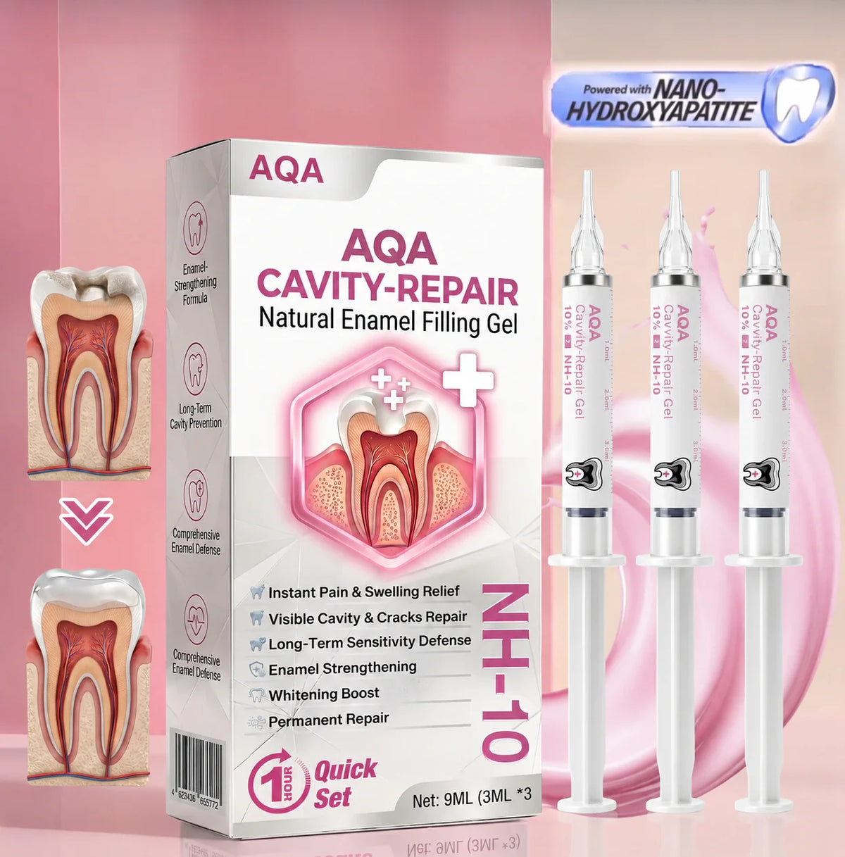 AQA Cavity-Repair Natural Enamel Filling Gel