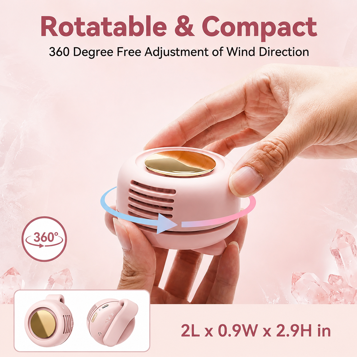 TAILEDEN® Wearable Tiny Cool Bladeless Clip Fan