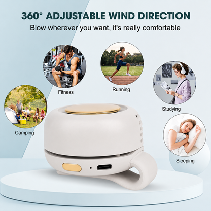 TAILEDEN® Wearable Tiny Cool Bladeless Clip Fan