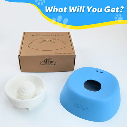 🐕BBOJI™ Vet-Recommended Slow Feeder Bowl for Dogs & Cats - Interactive Anti-Gulping Pet Dish for Healthy Tummies