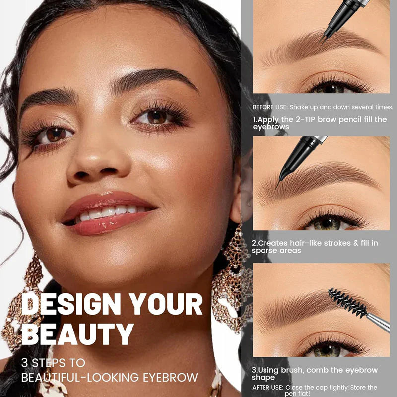 ✨4D Brow Pen, 2-in-1 Eyebrow Pencil with Waterproof Microblading and Dual