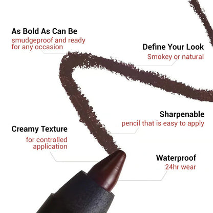 🎨Waterproof Beachproof Gel Liner, 24 Hr Waterproof Eyeliner, No Fading, Smooth And Easy To Color