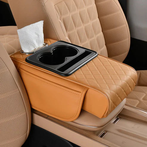 🔥2026 Upgraded Model High-quality leather Multifunctional Car Armrest Cushion