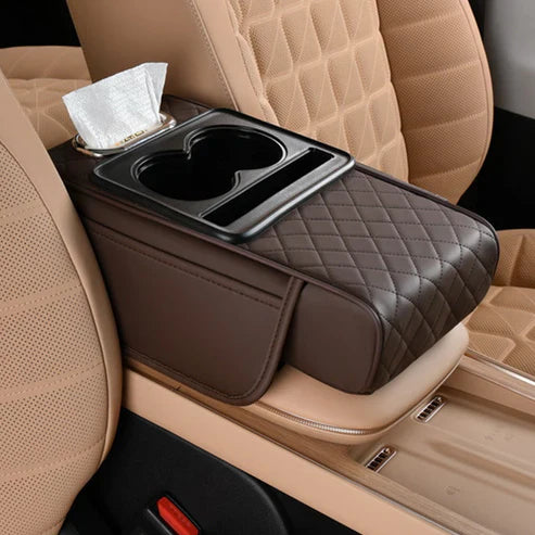 🔥2026 Upgraded Model High-quality leather Multifunctional Car Armrest Cushion