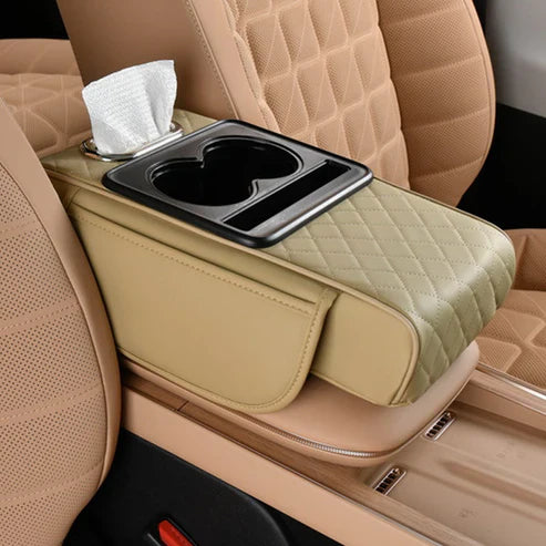 🔥2026 Upgraded Model High-quality leather Multifunctional Car Armrest Cushion