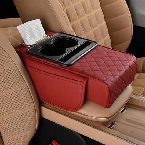 🔥2026 Upgraded Model High-quality leather Multifunctional Car Armrest Cushion