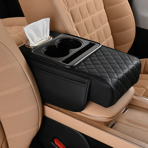 🔥2026 Upgraded Model High-quality leather Multifunctional Car Armrest Cushion