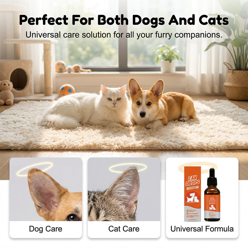 🐾BBOJI™ Natural Dog & Cat Ear mite ear drops for Itching & Wax Build-Up