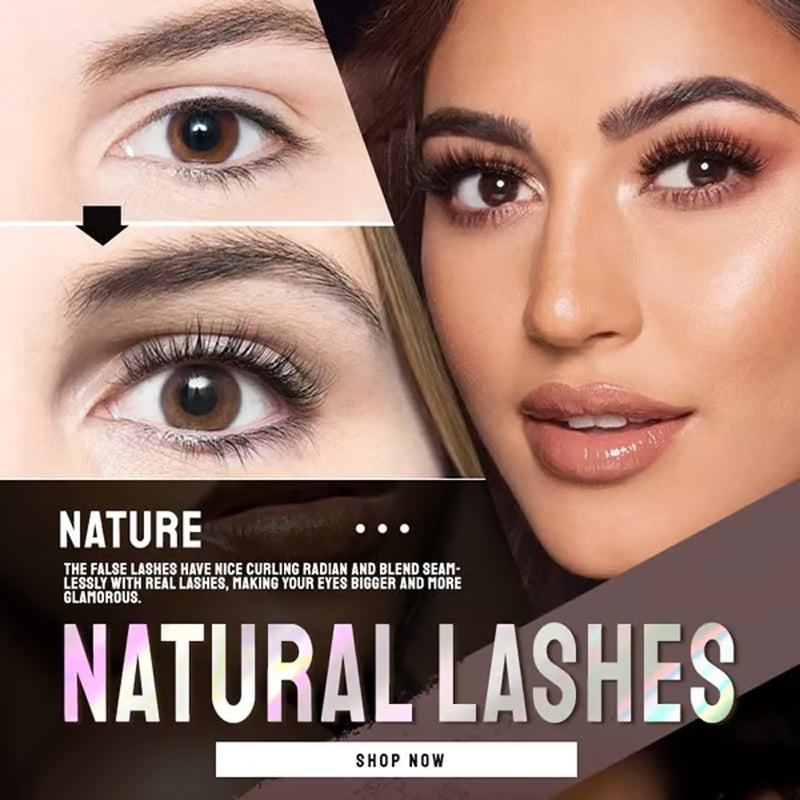 👁️Glue-Free Self-Adhesive Lashes – 3-Second, Natural & Reusable
