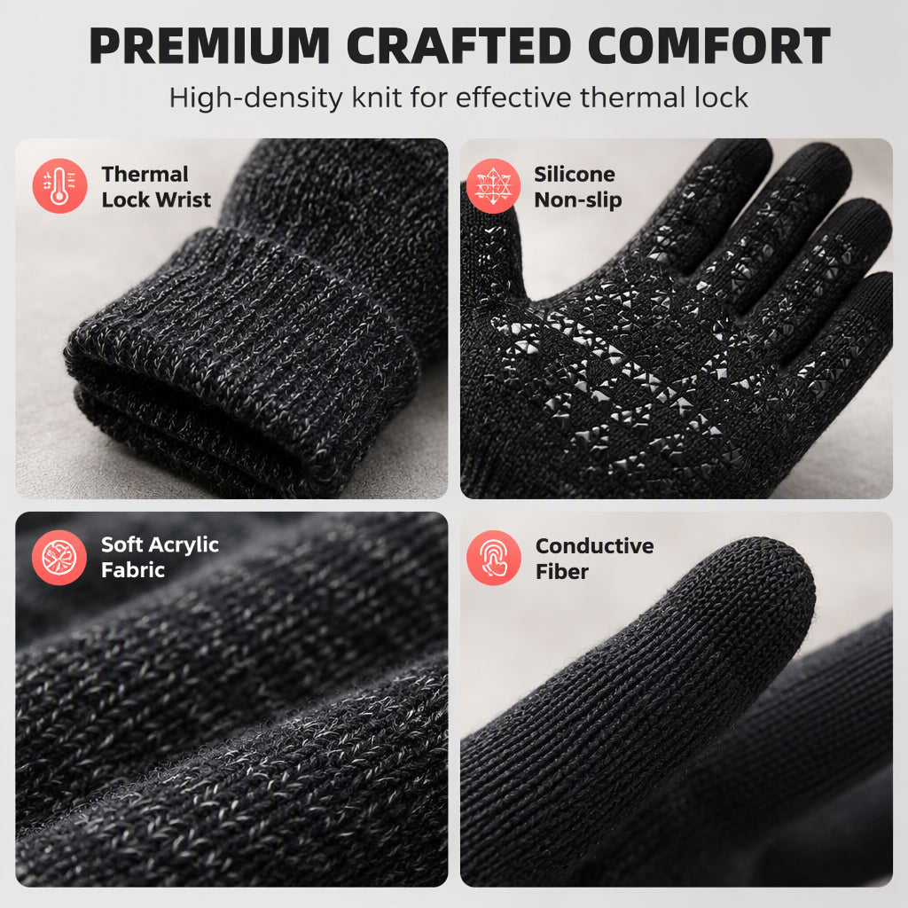 📢📢 50% OFF🔥USB Heated Touchscreen Knit Gloves