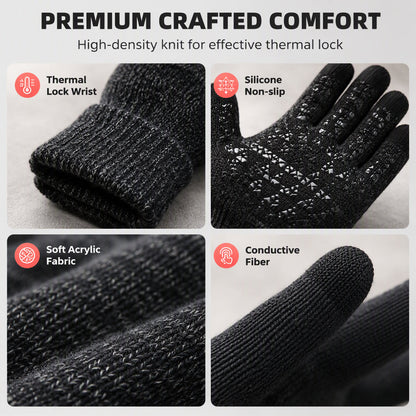 📢📢 50% OFF🔥USB Heated Touchscreen Knit Gloves
