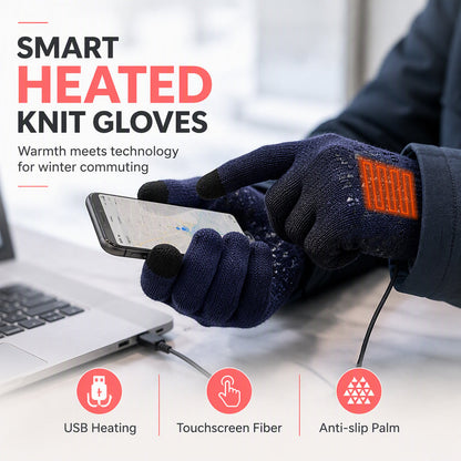 📢📢 50% OFF🔥USB Heated Touchscreen Knit Gloves