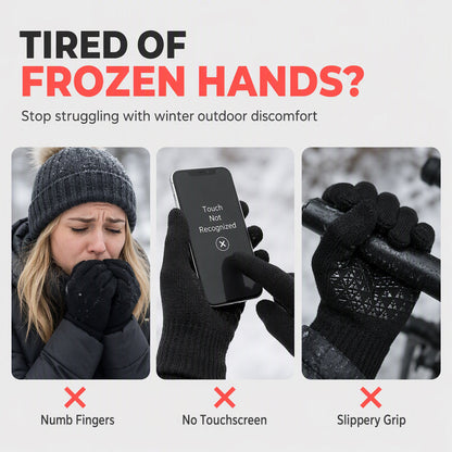 📢📢 50% OFF🔥USB Heated Touchscreen Knit Gloves