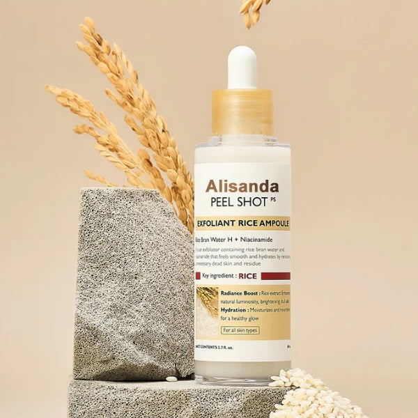 💖PEEL SHOT GLOW RICE AMPOULE DUO-SERUMS FORBRIGHTENING, EXFOLIATING, AND MOISTURIZINGSUITABLE FOR ALL SKIN TYPES