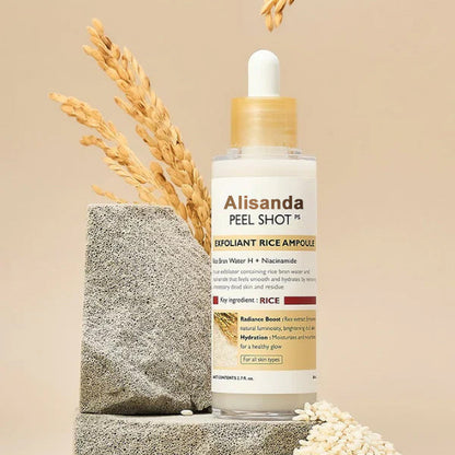 💖PEEL SHOT GLOW RICE AMPOULE DUO-SERUMS FORBRIGHTENING, EXFOLIATING, AND MOISTURIZINGSUITABLE FOR ALL SKIN TYPES
